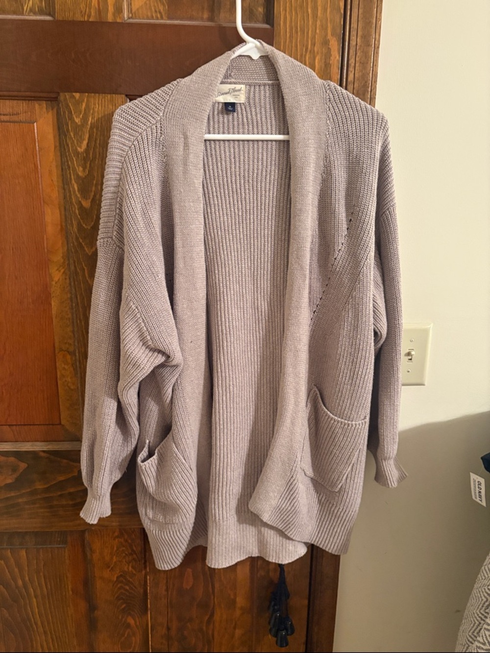 Universal Thread beige Open-Front Cardigan with Pockets